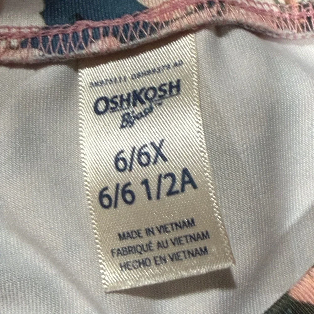 OshKosh Bgosh Girls 3pc Floral Activewear Set Pink Blue 6/6X GCL104578 Pants
